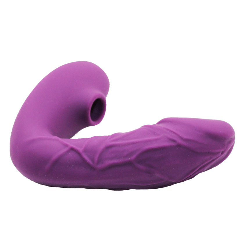 Female Remote Control Vibrator 10 Frequency Sucking 10 Frequency Vibrating Vibrator (Purple) - Image 3