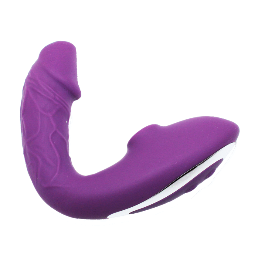 Female Remote Control Vibrator 10 Frequency Sucking 10 Frequency Vibrating Vibrator (Purple)