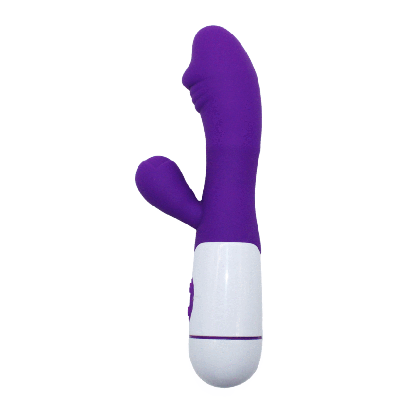 Waterproof Silicone Vibrator Large Strong Vibrating Dual Motor Hands Massager Women 12 Modes Battery (Pink)